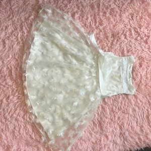 Age 3 ivory dress with tile overlay and sparkle underneath.